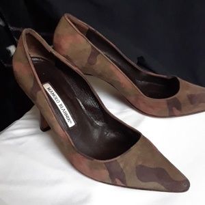 Manolo Blahnik Camouflage Pumps